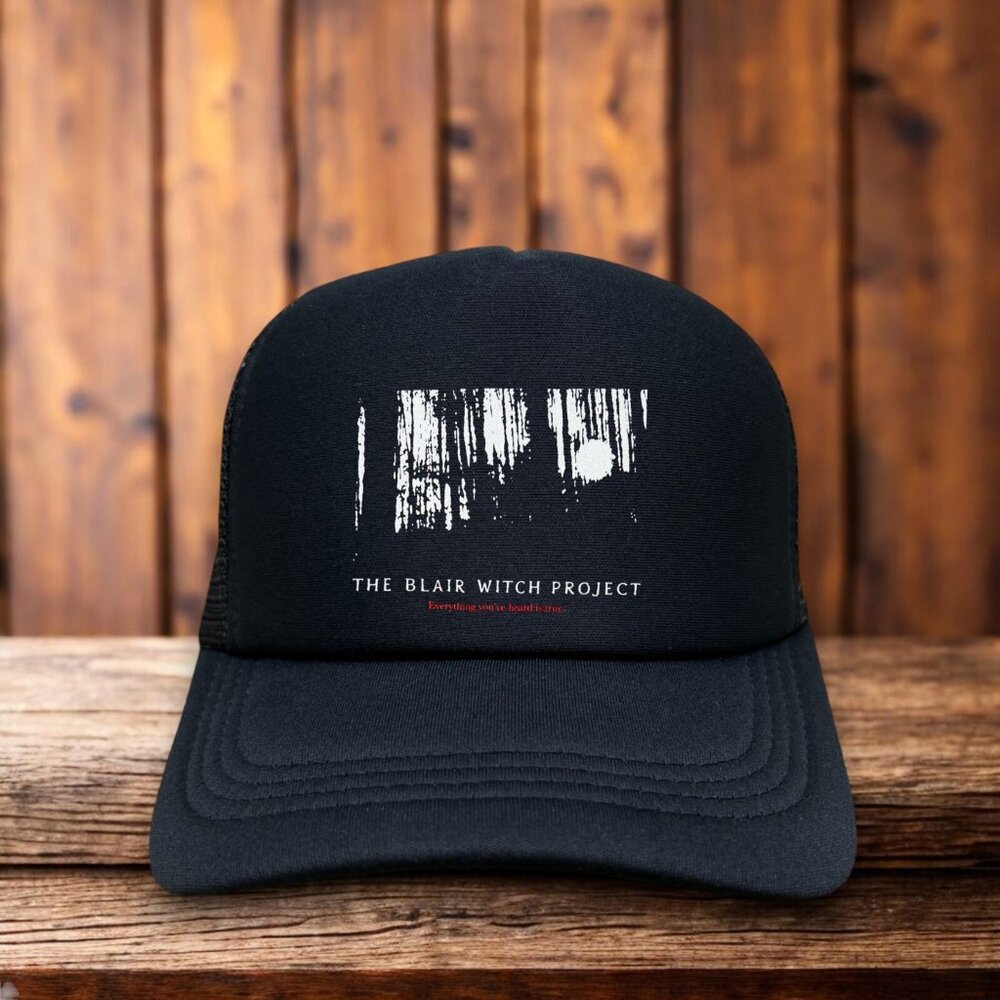 The Blair Witch Project Mens Trucker Hat Black Found Footage Horror Movie Cap